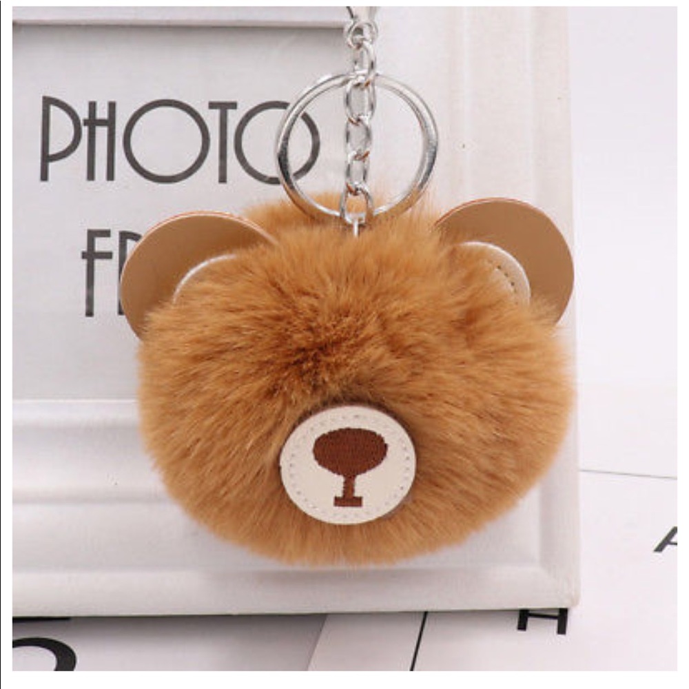 Pom Bear Keychain